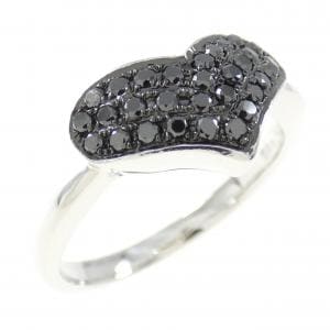 K18WG/K18BG ハート ダイヤモンド リング 0.30CT