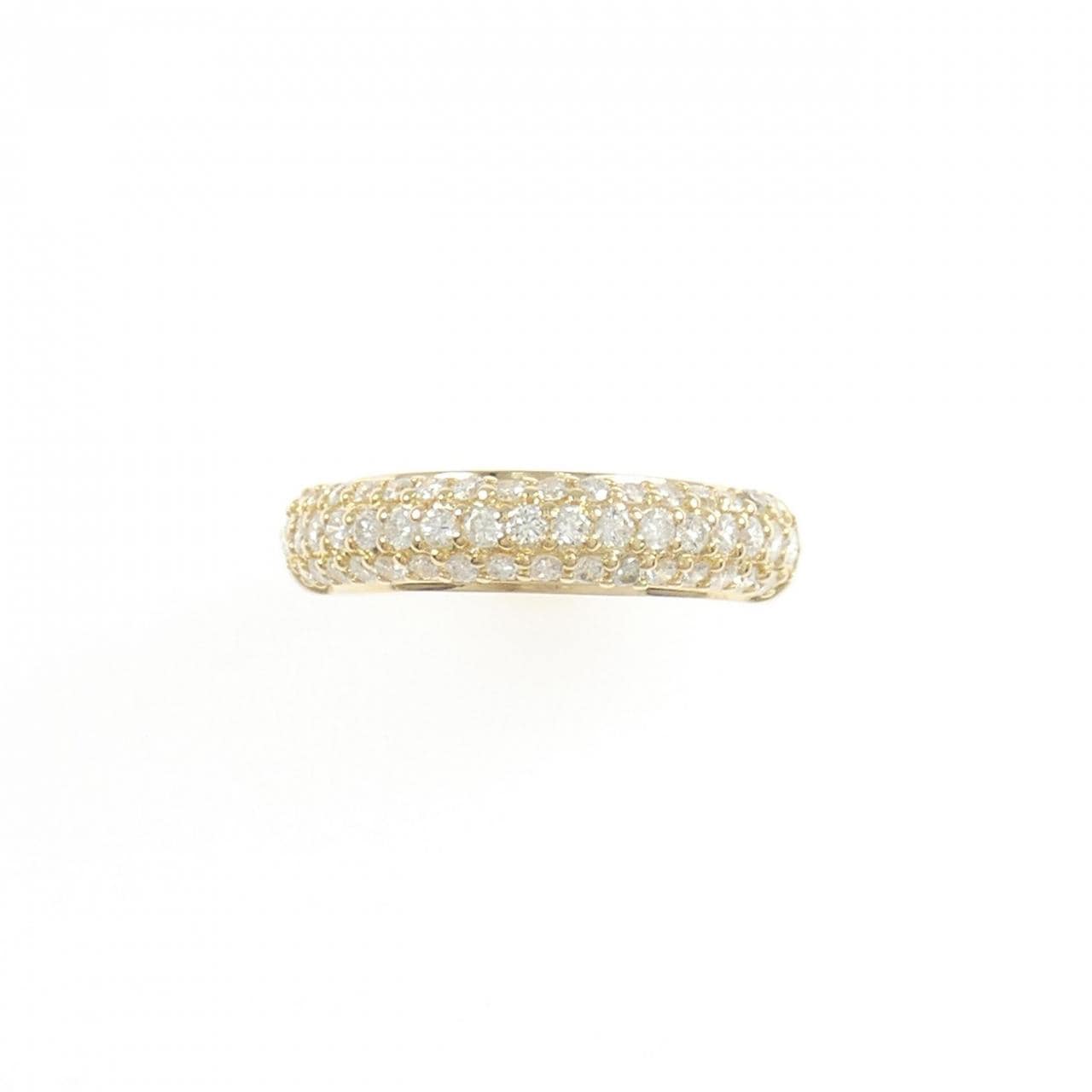 K18YG パヴェ ダイヤモンド ピンキーリング 0.31CT