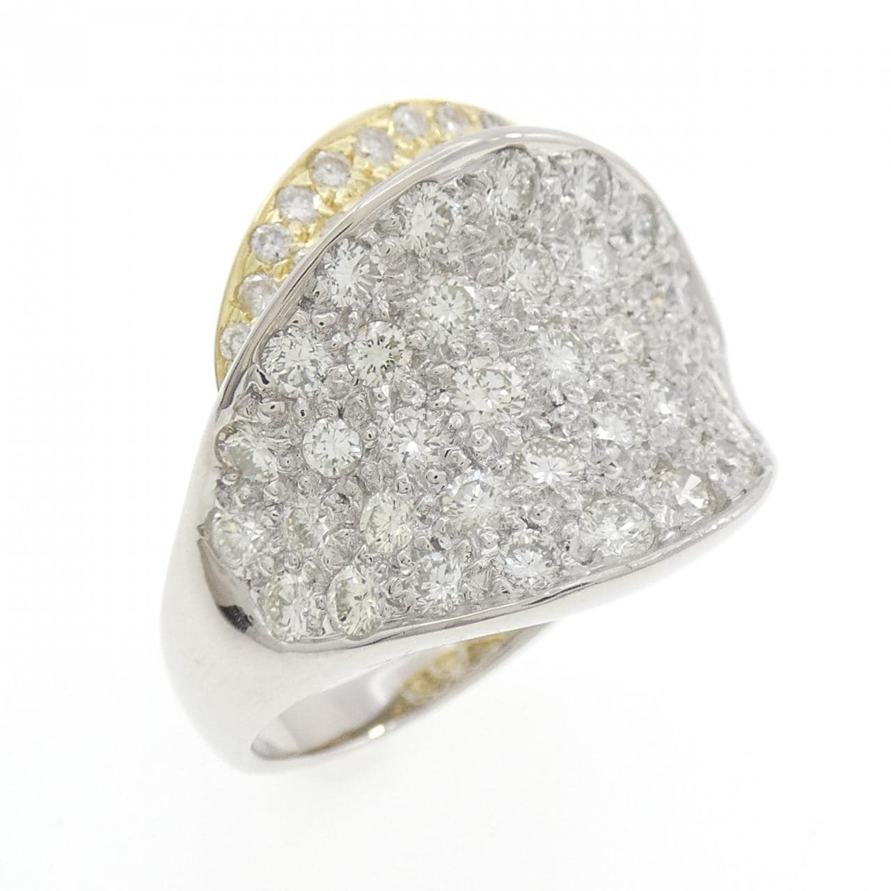PT900/K18YG パヴェ ダイヤモンド リング 2.15CT