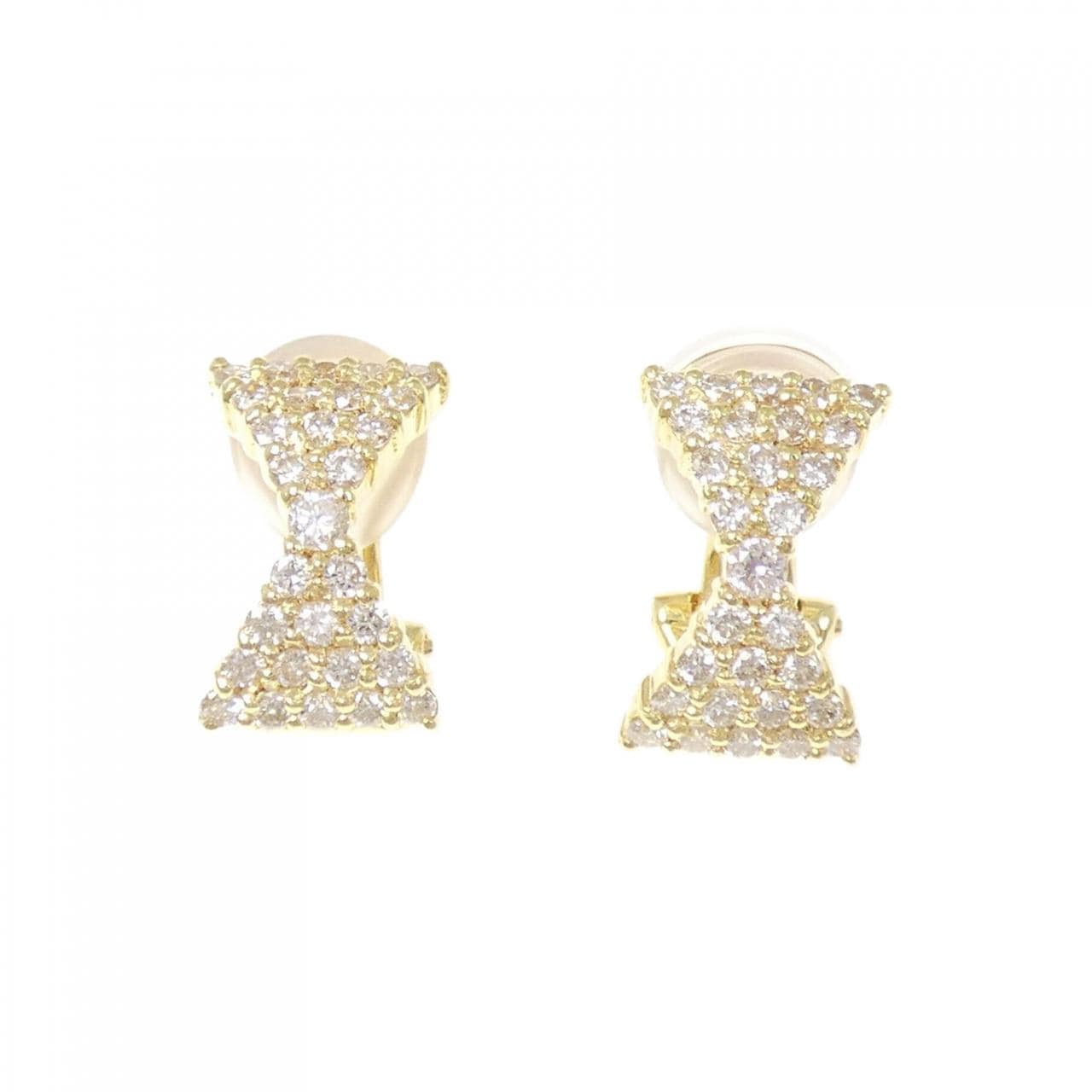 K18YG パヴェ ダイヤモンド ピアス/イヤリング 1.00CT