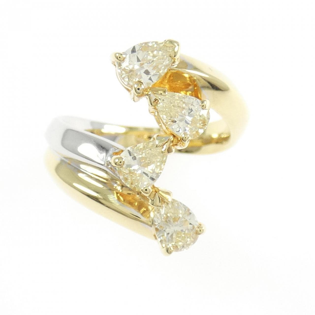 K18YG/K18WG ダイヤモンド リング 1.42CT