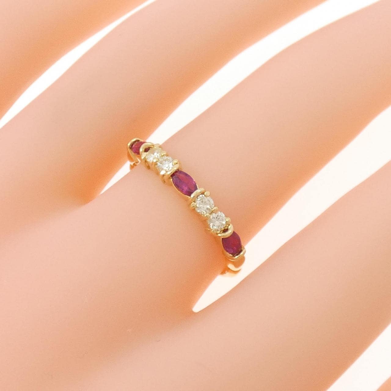 K18YG ルビー リング