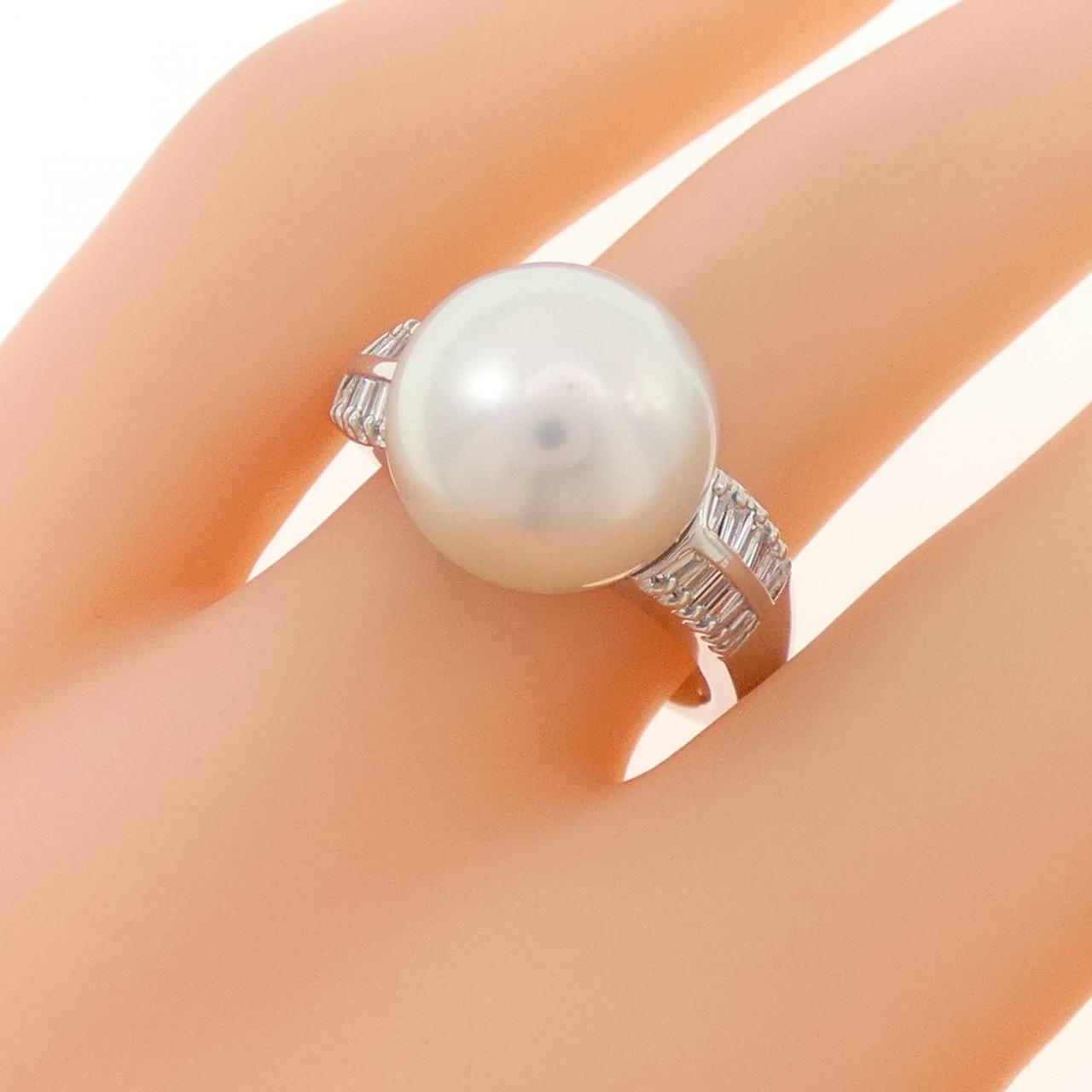 Pt900 ベビーパール リング ミル打ち アンティーク風 11号前後 美品 コメ兵｜PT900 白蝶パール リング 11.4mm｜ジュエリー｜リング｜【公式