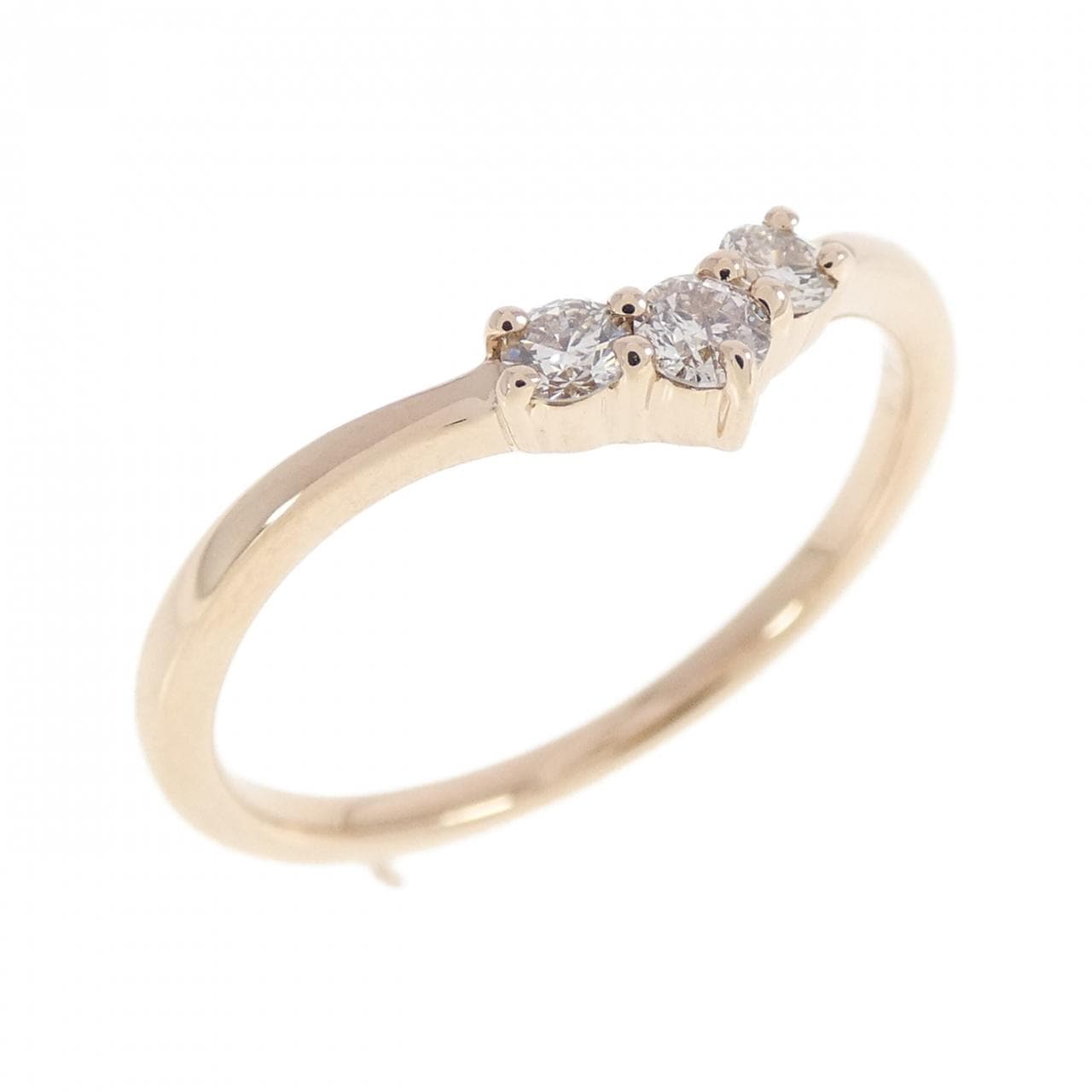 K18PG ダイヤモンド リング 0.13CT