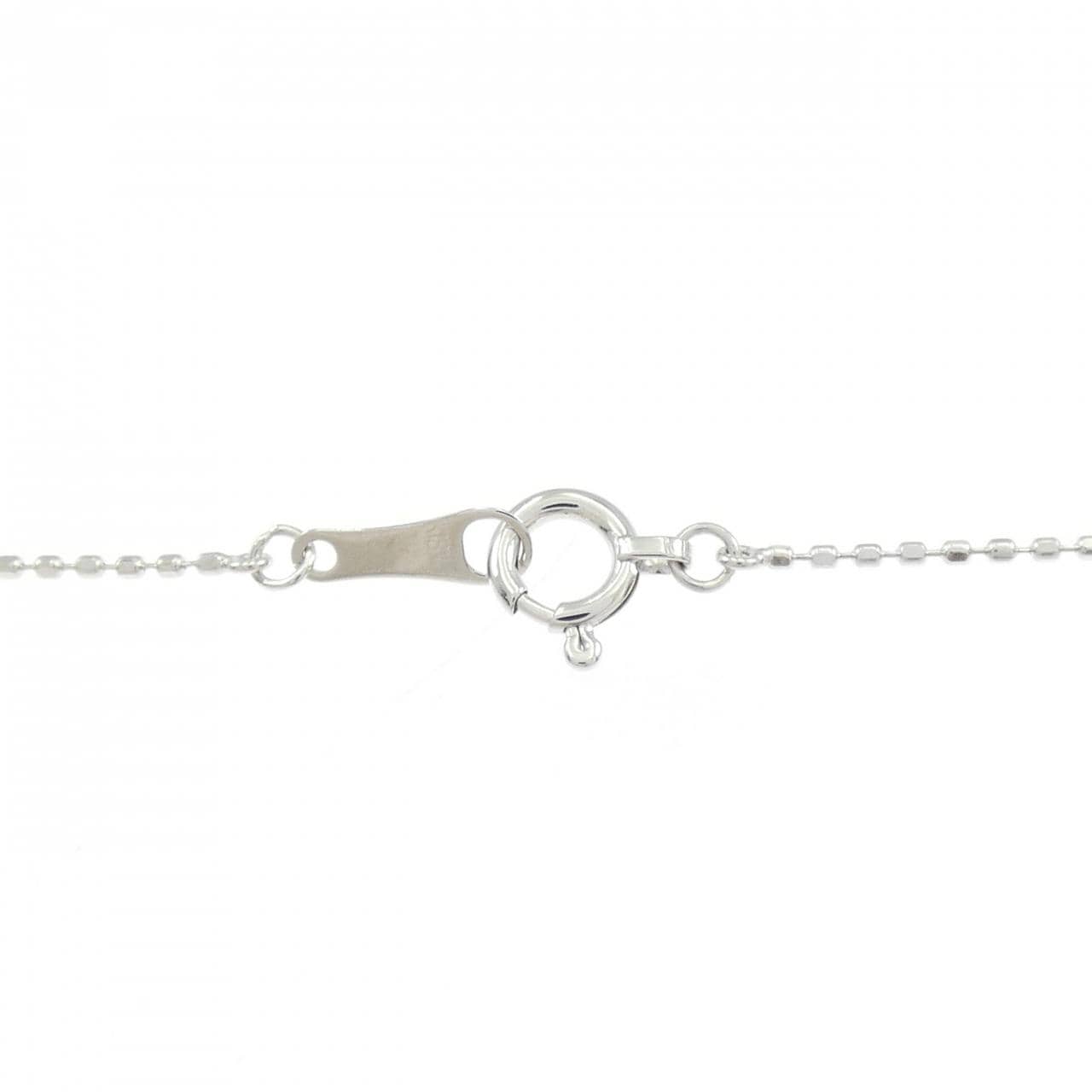 K18WG クロス ダイヤモンド ネックレス 0.07CT