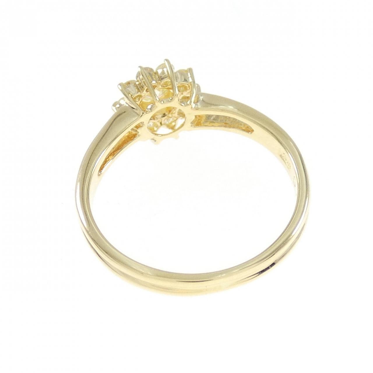 K18YG flower Diamond ring 0.32CT