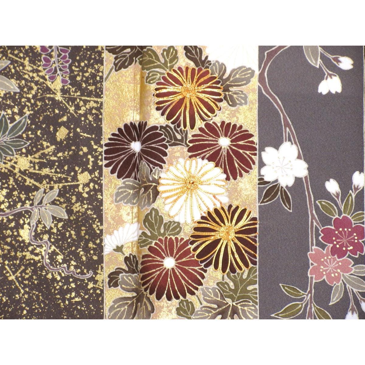 【未使用品】訪問着　友禅金彩加工　刺繍入り