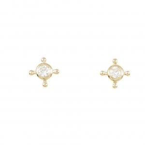 K18YG ダイヤモンド ピアス 0.14CT