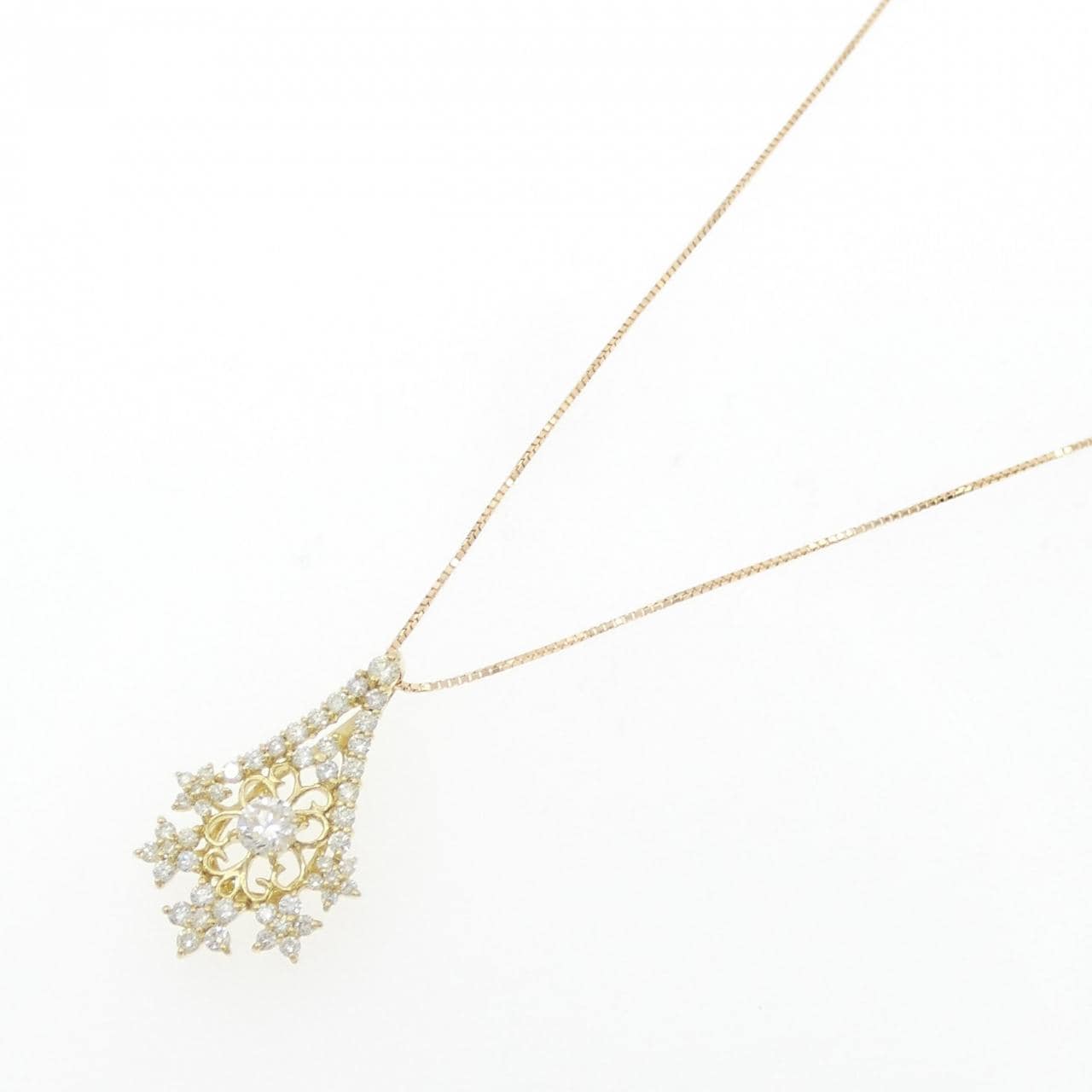 K18YG ダイヤモンド ネックレス 0.30CT