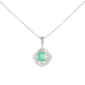 PT900/PT850 エメラルド ネックレス 0.725CT