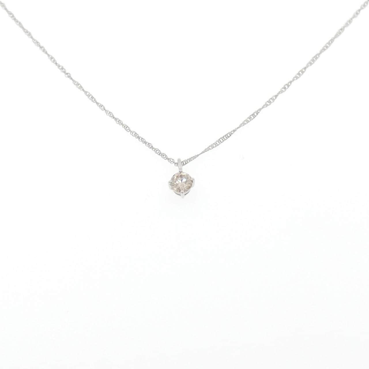 PT999单钻钻石项链，0.40克拉