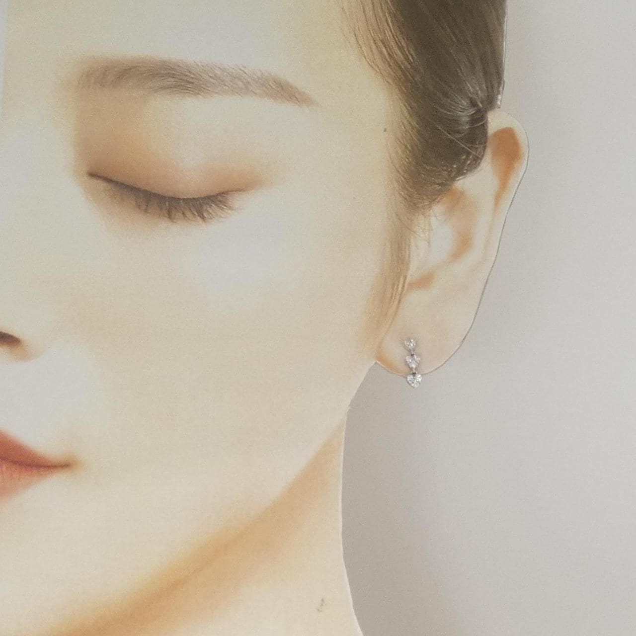 ポンテヴェキオ ハート ダイヤモンド ピアス 0.14CT