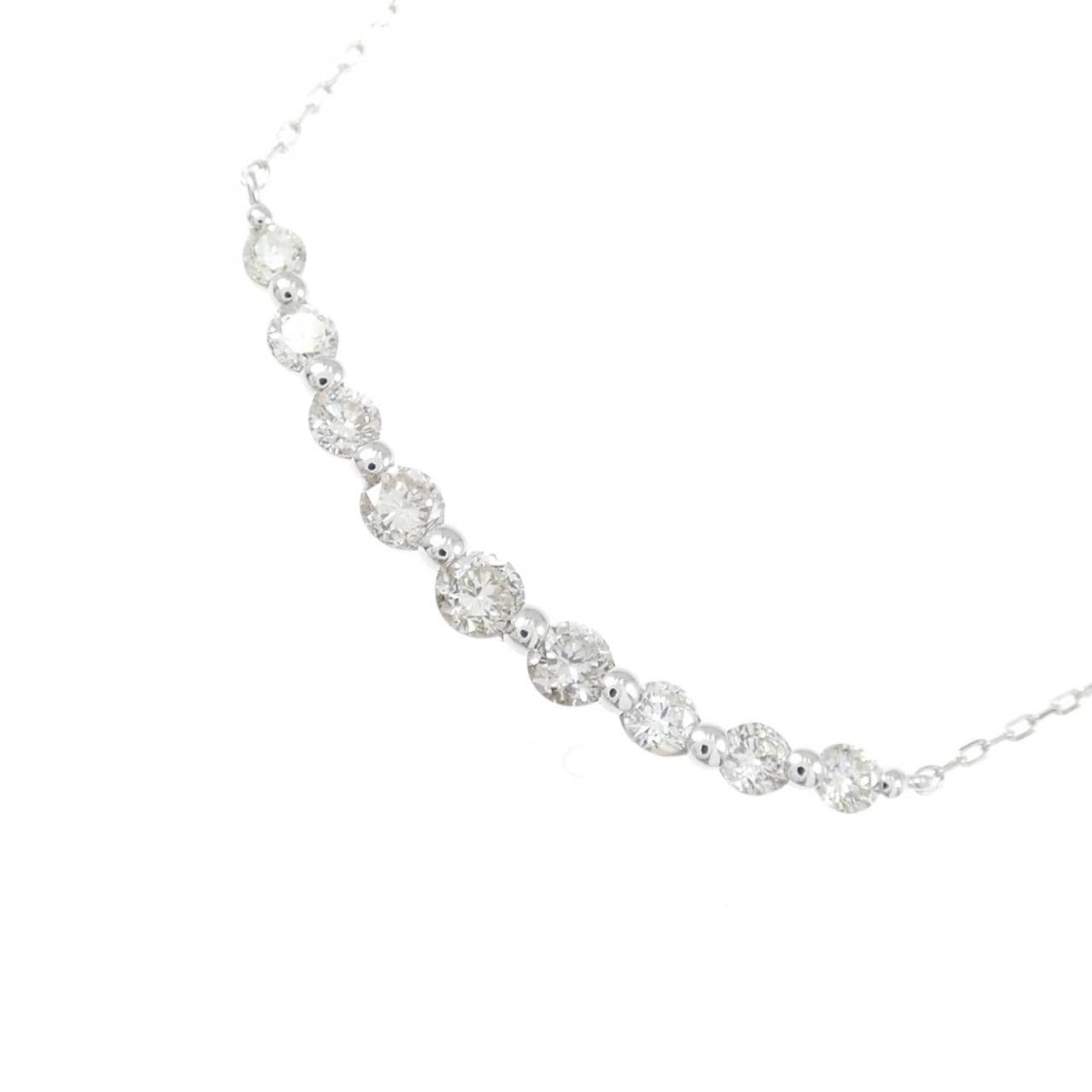 K18WG ダイヤモンド ネックレス 0.30CT