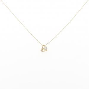 K18YG ハート ダイヤモンド ネックレス 0.10CT