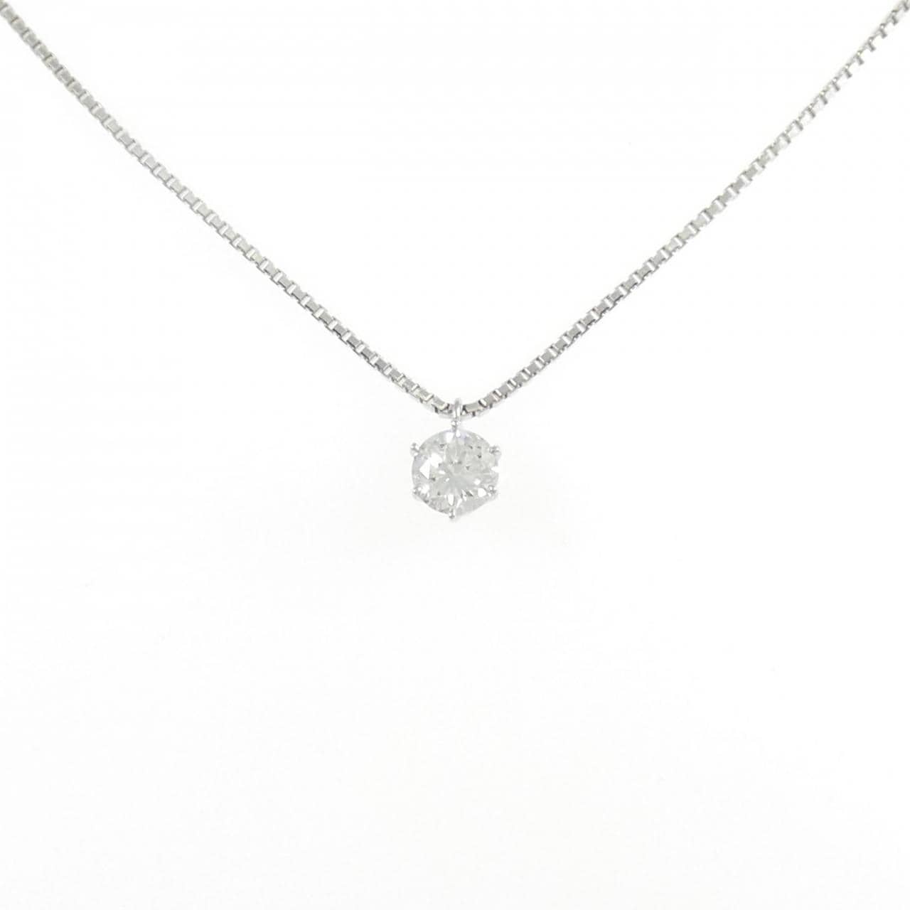 PT900 ソリティア ダイヤモンド ネックレス 0.38CT