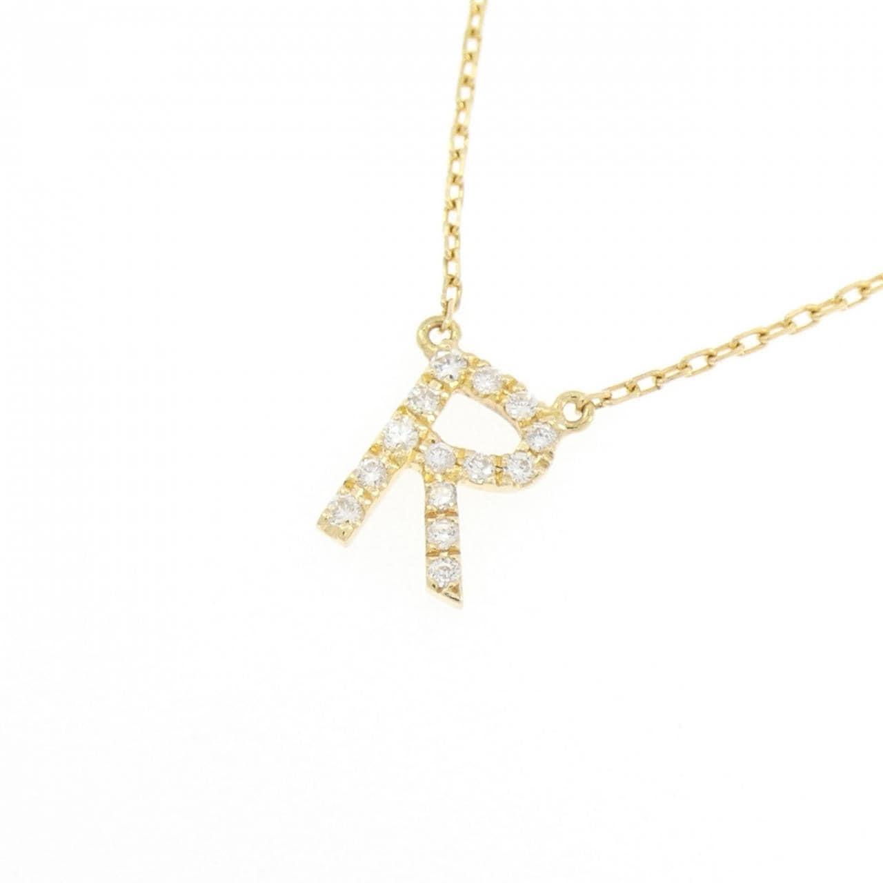 アーカー イニシャル ネックレス 0.06CT