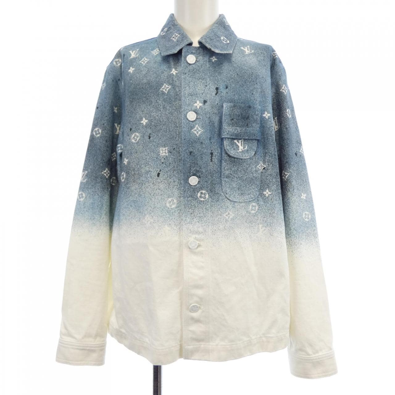 ルイヴィトン LOUIS VUITTON ワークウェアシャツモノグラムグラデーション HIS09WQYZ デニムジャケット
