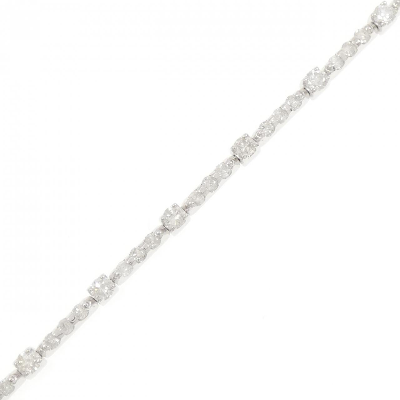 K18WG ダイヤモンド ブレスレット 2.00CT