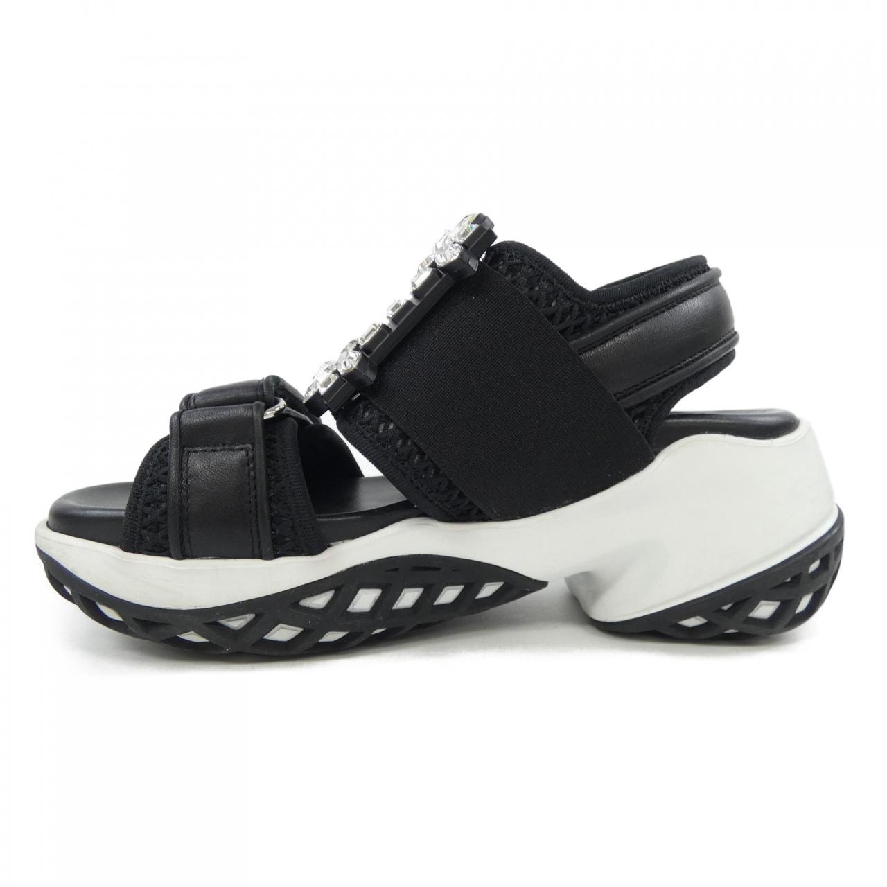 ロジェヴィヴィエ ROGER VIVIER ヴィヴ ラン ストラス バックル サンダル