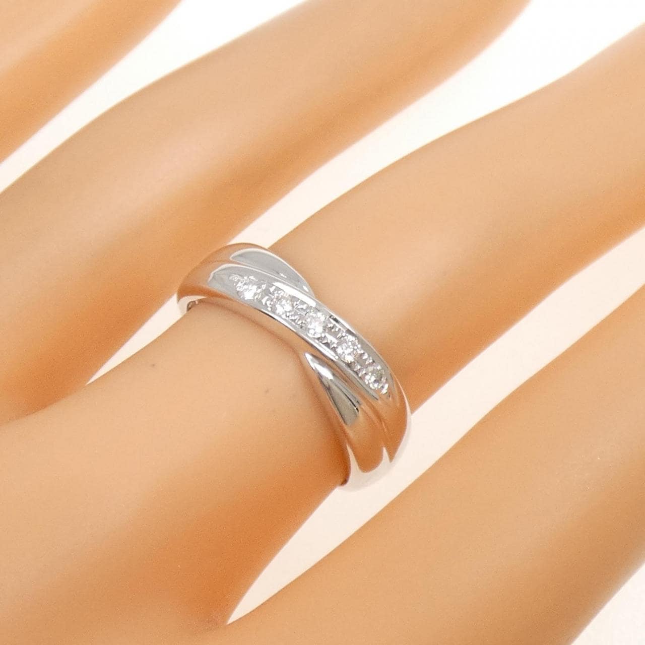 K18WG ダイヤモンド リング 0.10CT