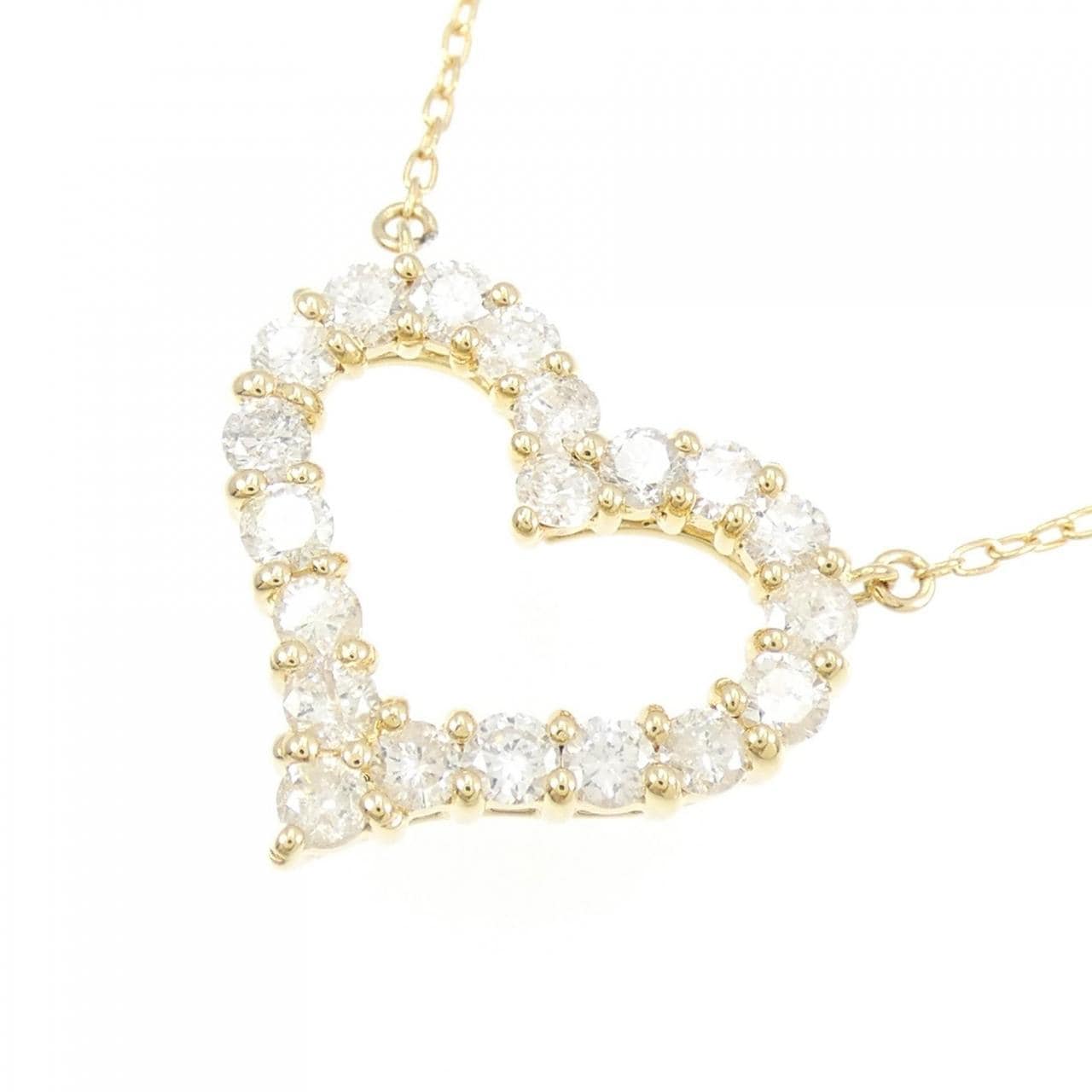 K18YG heart Diamond necklace 1.00CT