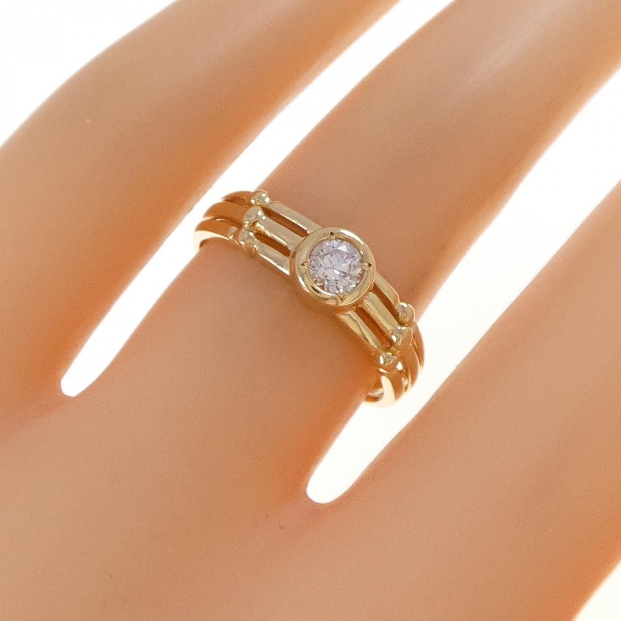 K18YG ダイヤモンド リング 0.15CT