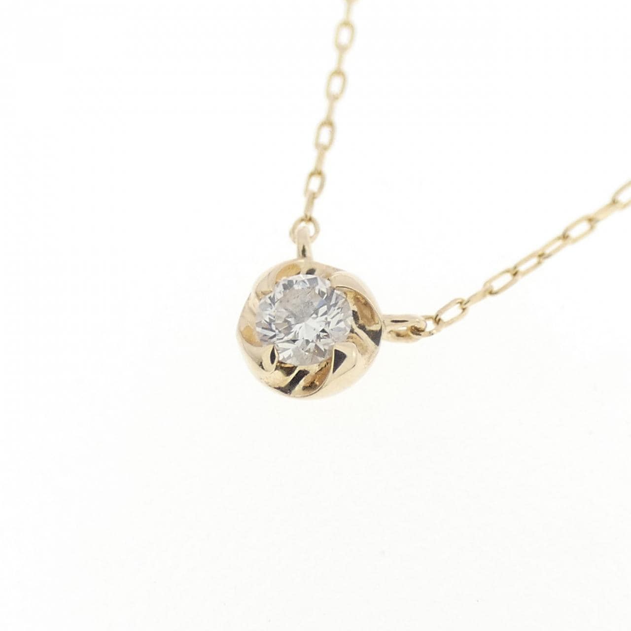 K10YG ダイヤモンド ネックレス 0.04CT