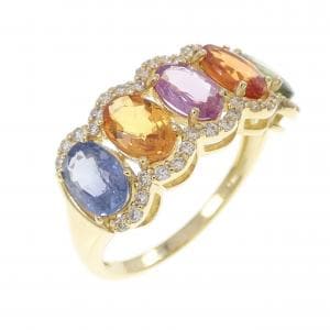 K18YG サファイヤ リング 3.00CT