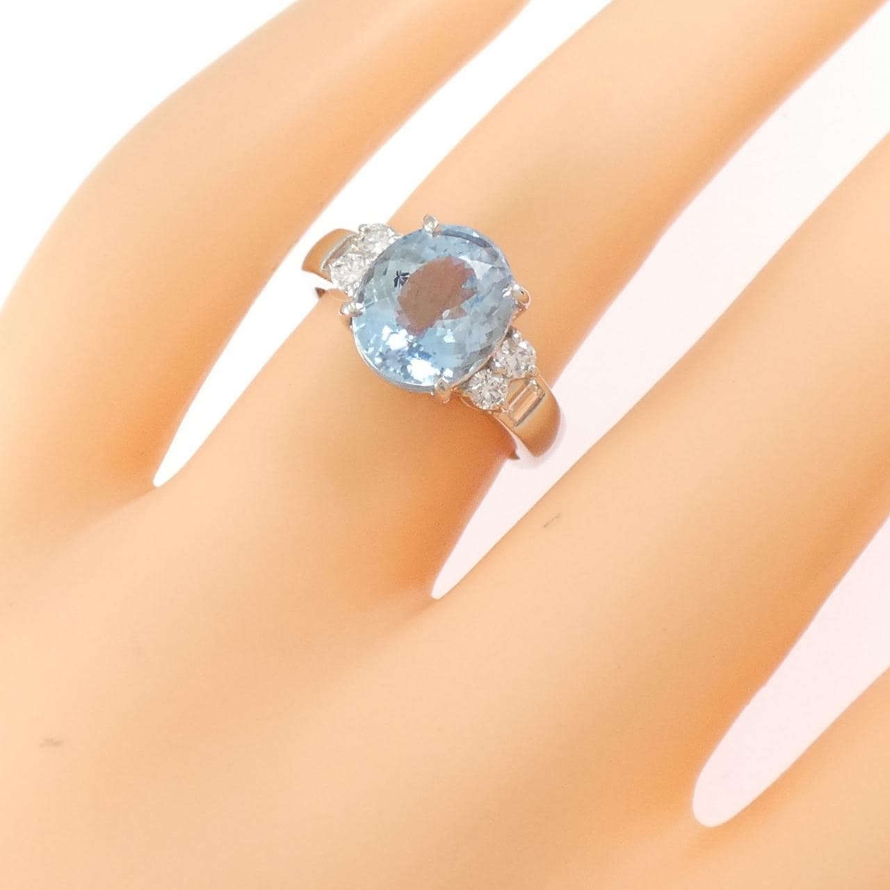 PT900 アクアマリン リング 2.63CT