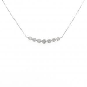 K18WG ダイヤモンド ネックレス 0.7CT