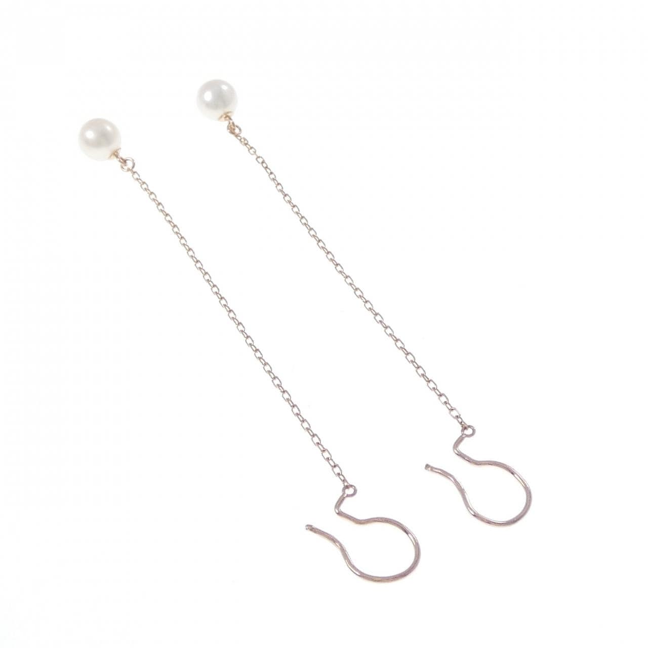 4゜C 淡水パール ピアス 5mm