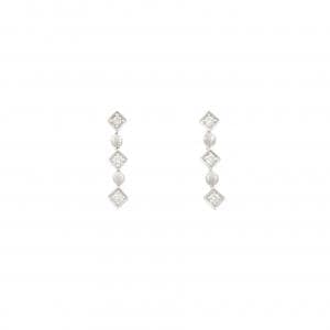 K18WG ダイヤモンド ピアス 0.18CT
