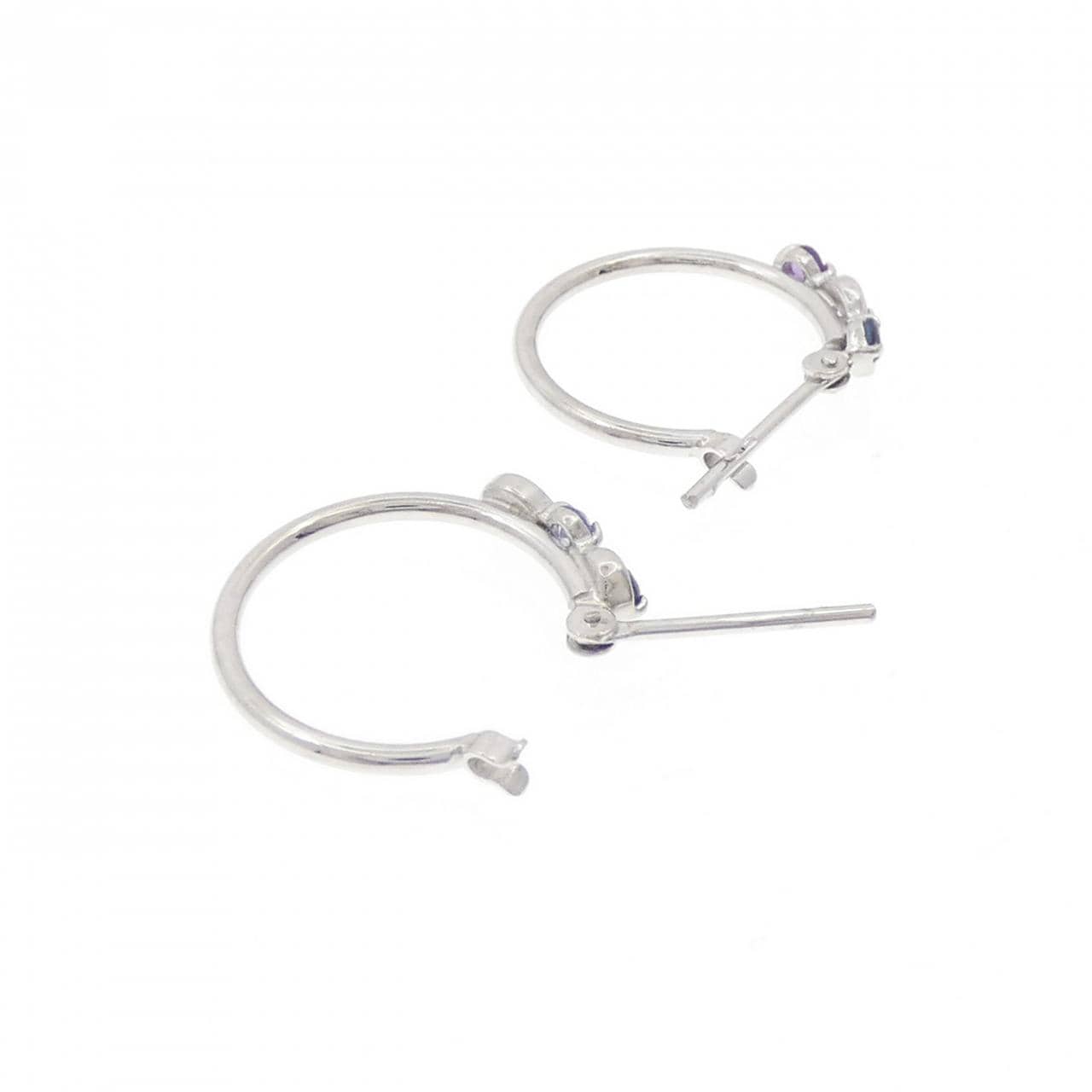 PT900 カラーストーン ピアス