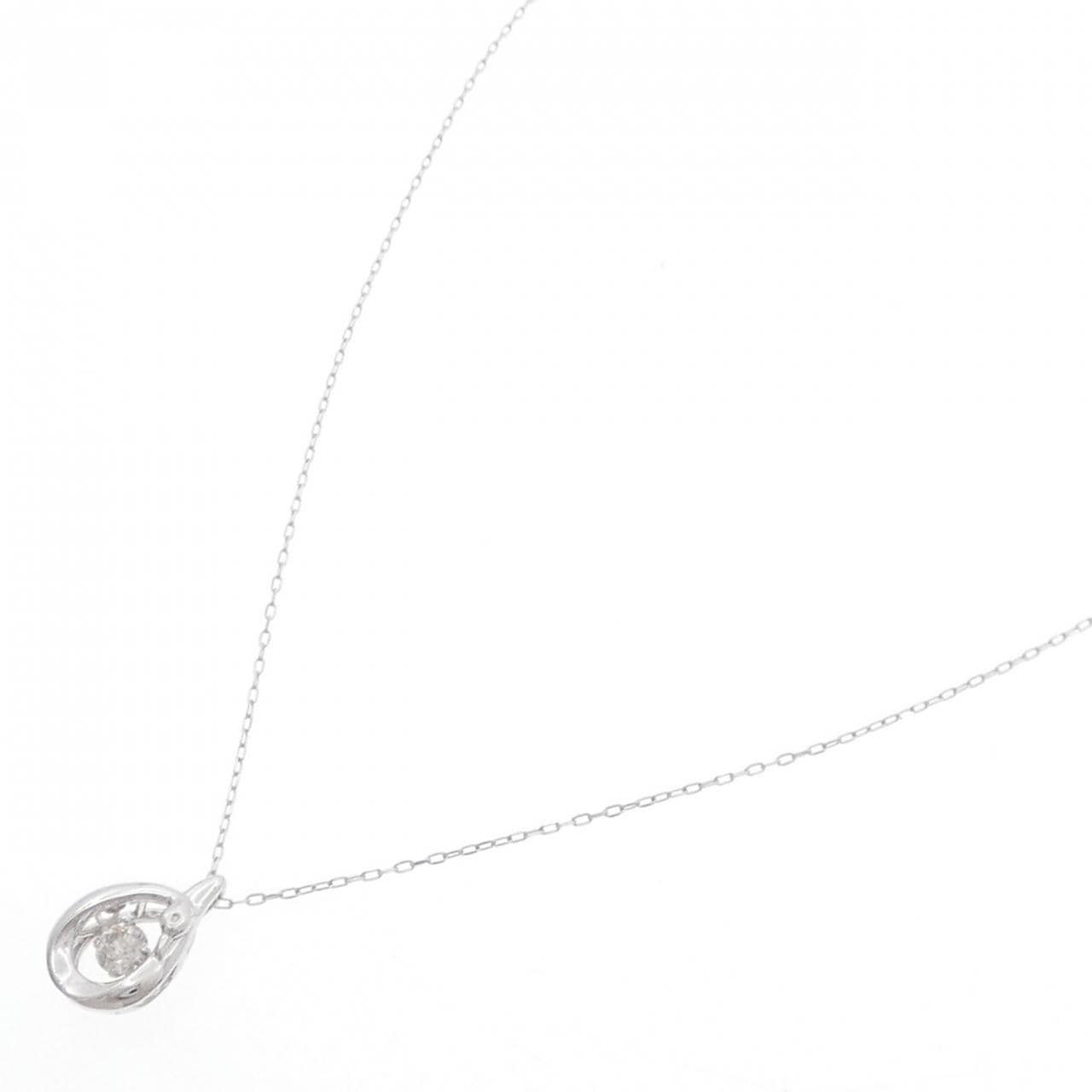 K18WG ダイヤモンド ネックレス 0.10CT