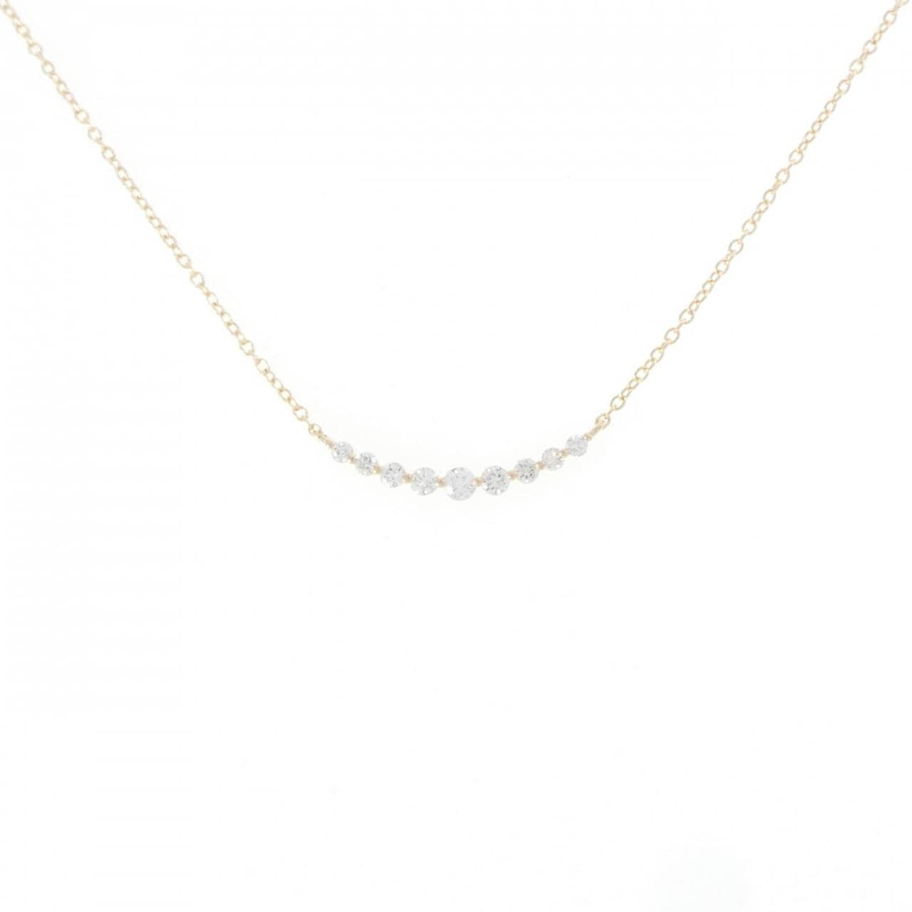 【リメイク】K10YG ダイヤモンド ネックレス 0.20CT