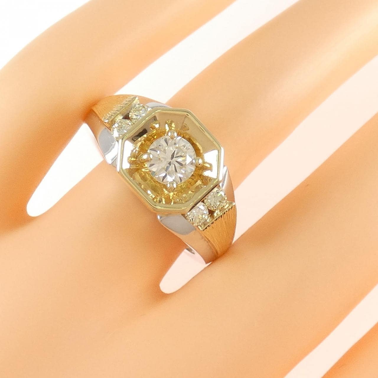 K18YG/K18WG ダイヤモンド リング 0.70CT