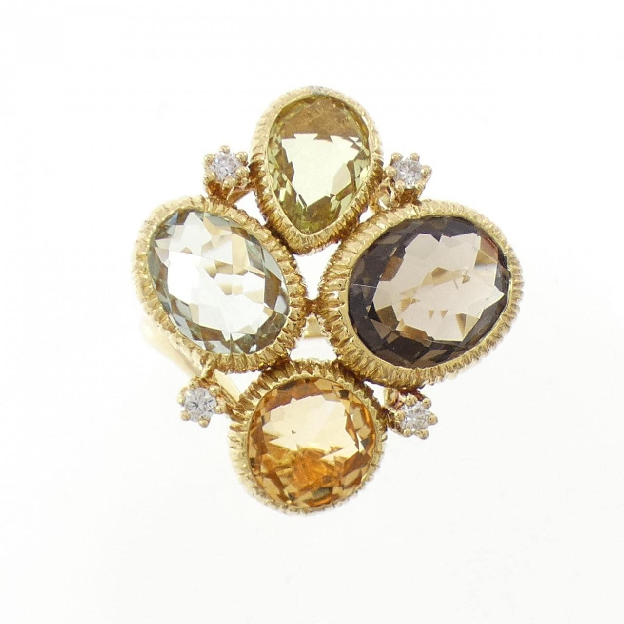 K18YG クオーツ リング