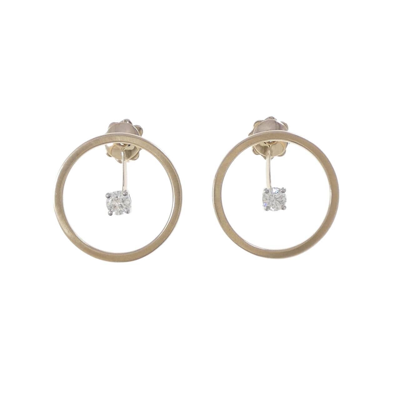 750YG/750WG ダイヤモンド ピアス