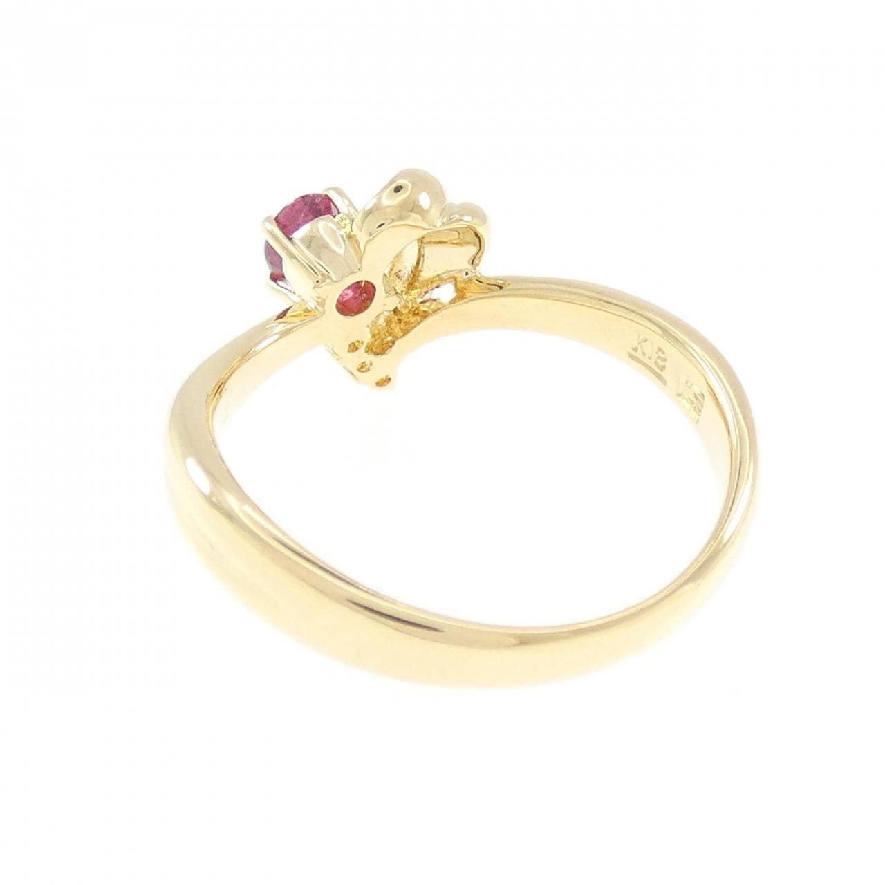 K18YG ルビー リング 0.20CT