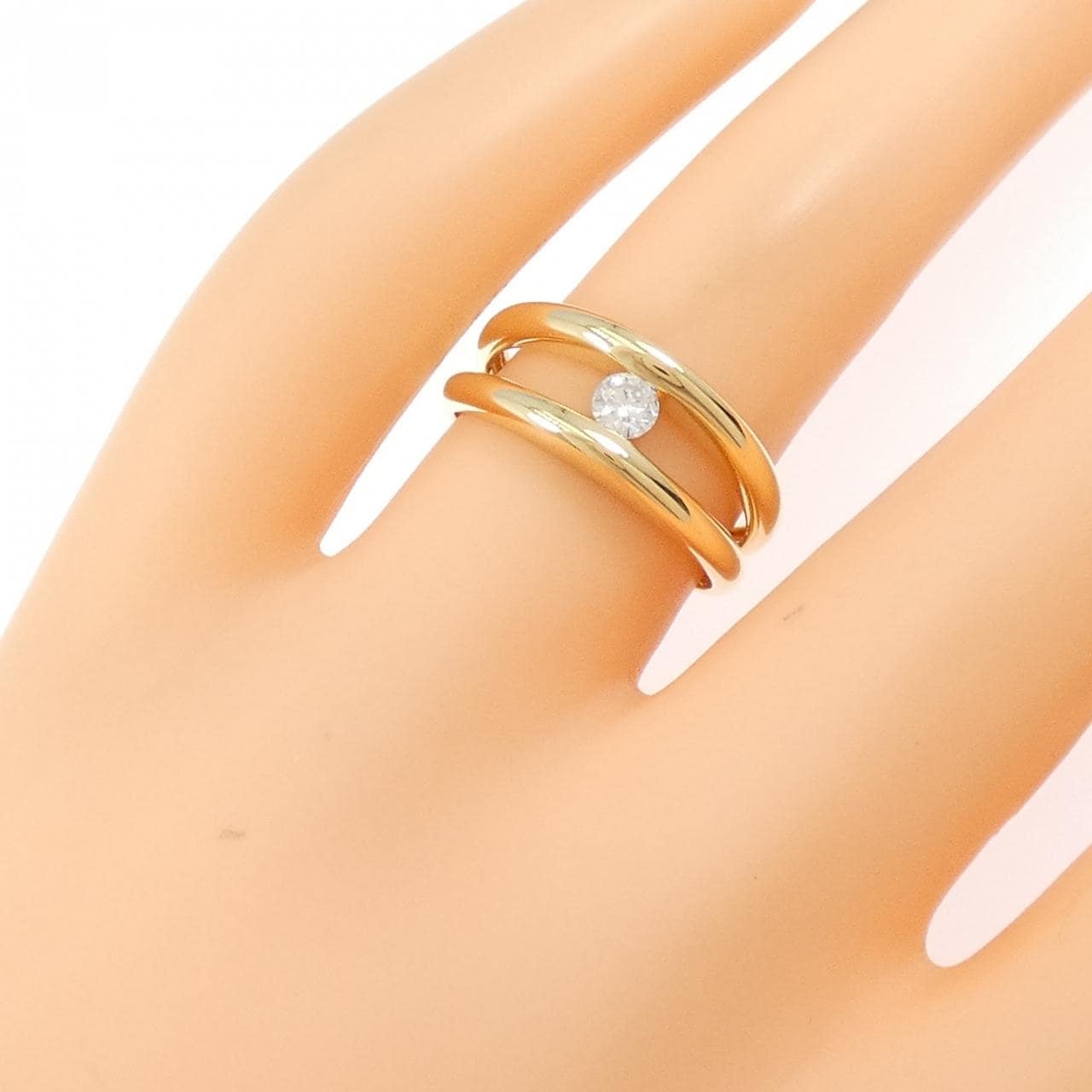 K18YG ダイヤモンド リング 0.15CT
