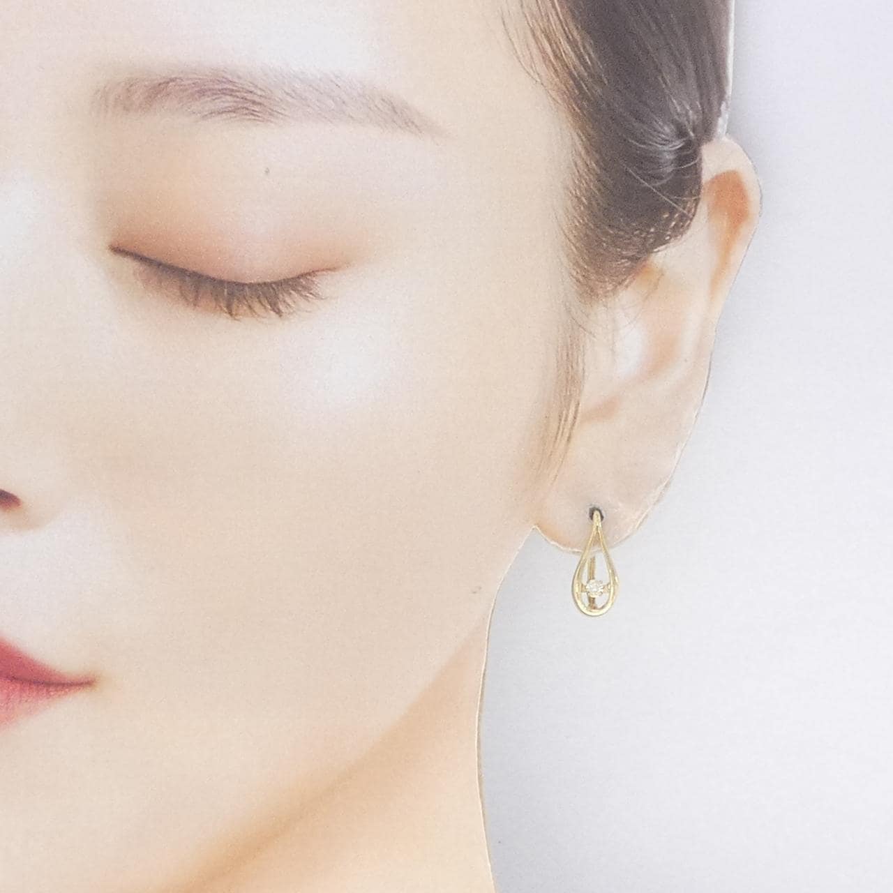 K18YG ダイヤモンド ピアス 0.16CT