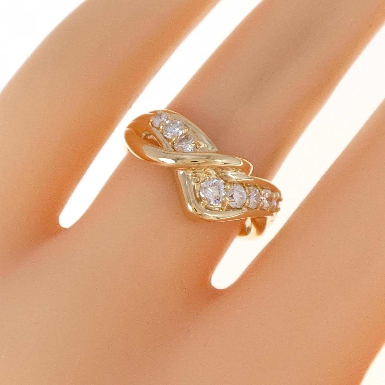 K18YG ダイヤモンド リング 0.45CT