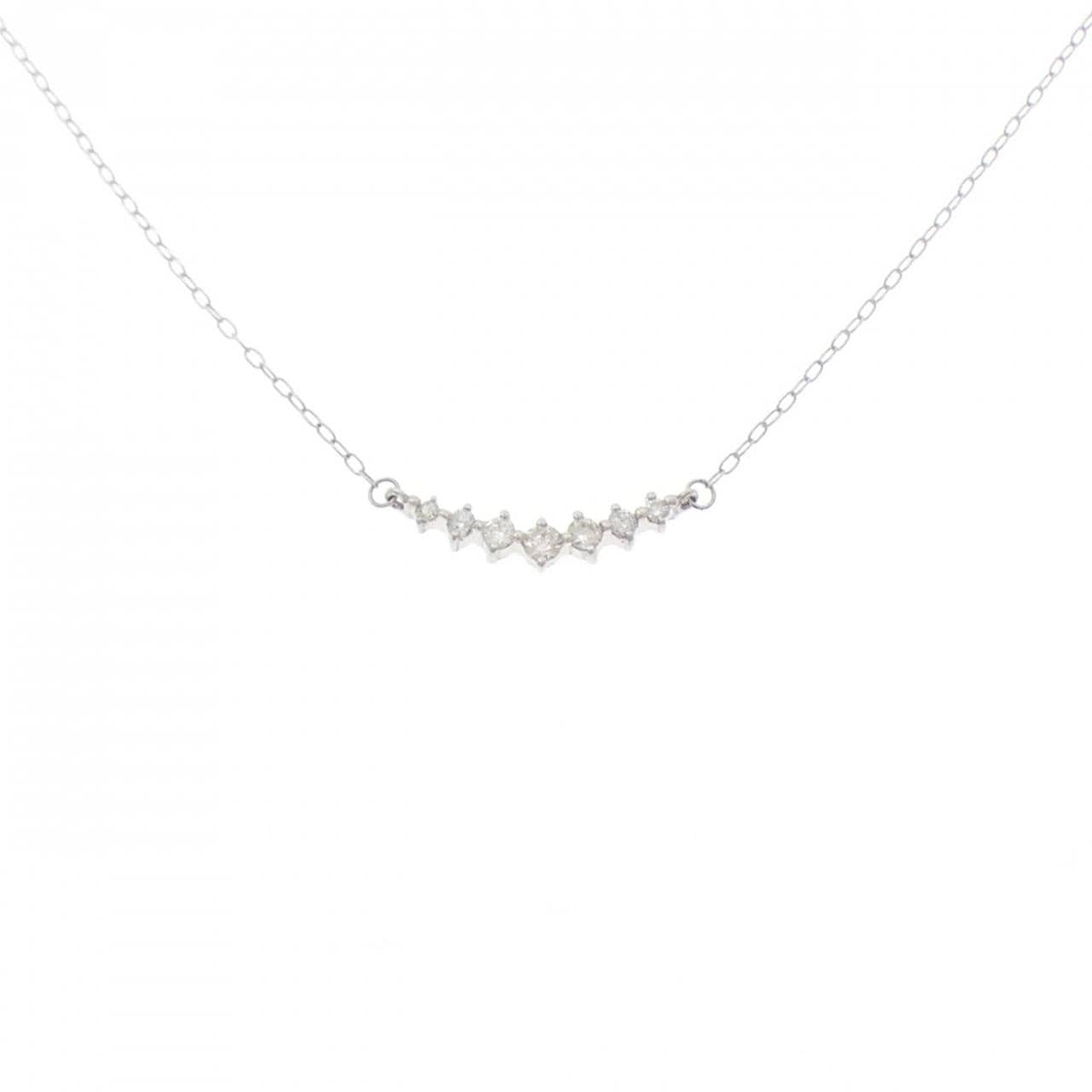 K18WG ダイヤモンド ネックレス 0.16CT