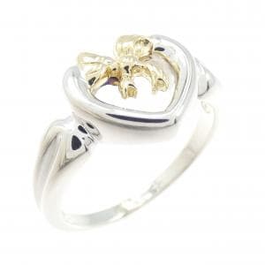 【ヴィンテージ】ティファニー ハート×リボン 925/750YG リング