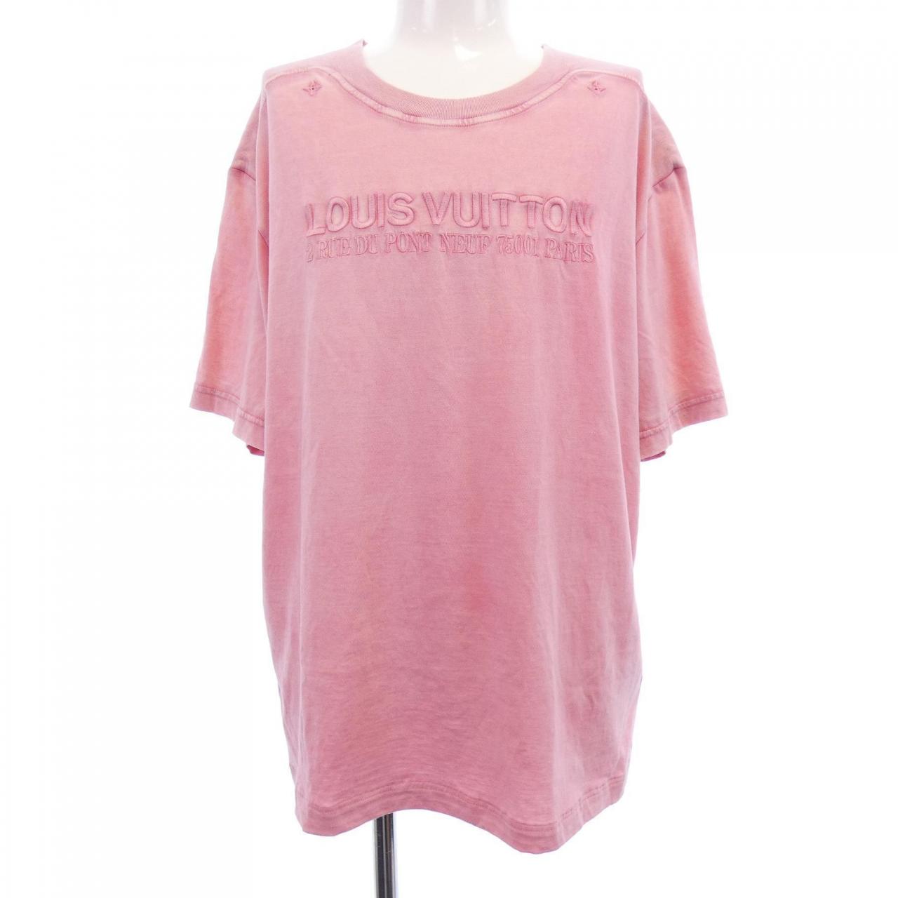 ルイヴィトン LOUIS VUITTON ウォッシュドリブTシャツ HTY22WFG1 Tシャツ