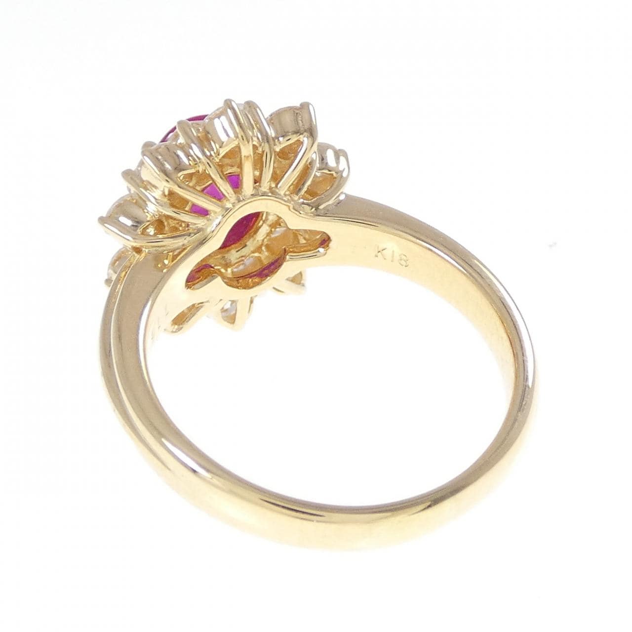 K18YG ルビー リング 1.16CT