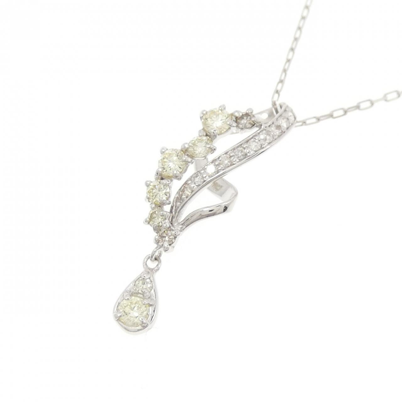 K18WG ダイヤモンド ネックレス 0.30CT