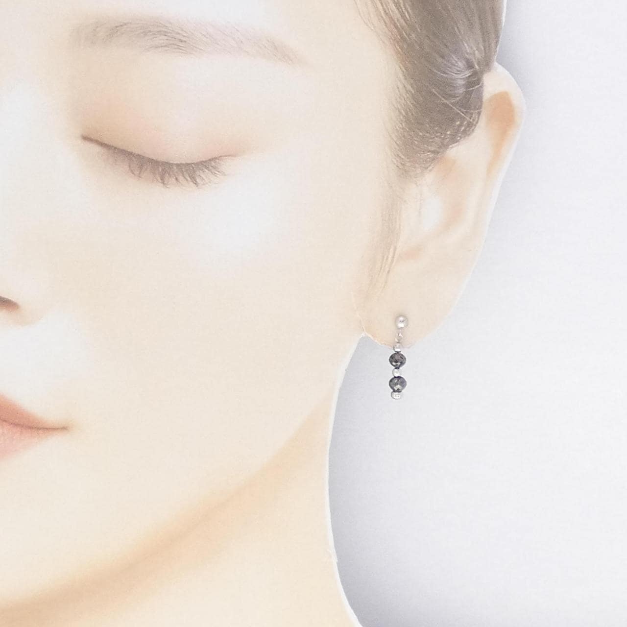 K18WG ダイヤモンド ピアス 2.14CT