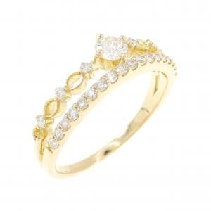 【リメイク】K18YG ダイヤモンド リング 0.40CT