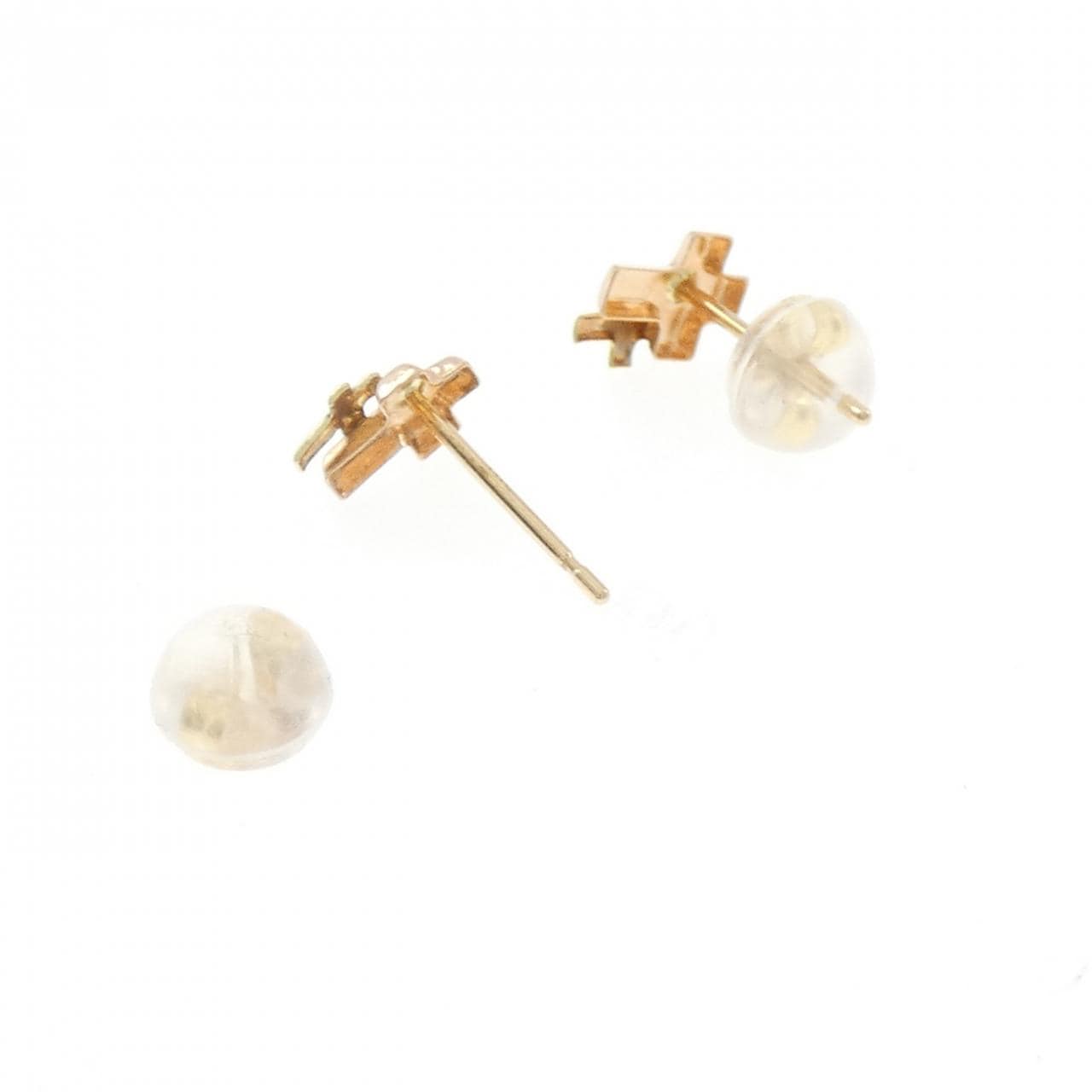 K18PG/K18YG クロス ピアス